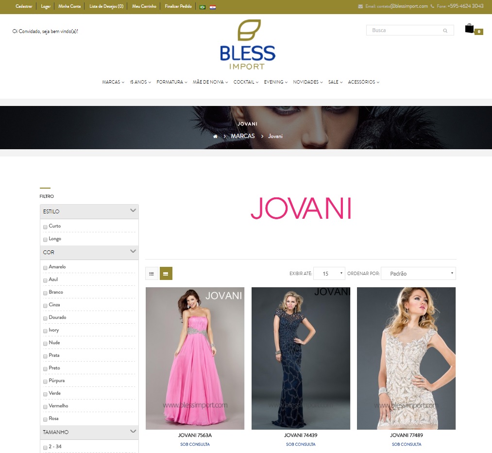 comprar vestidos online no Paraguai
